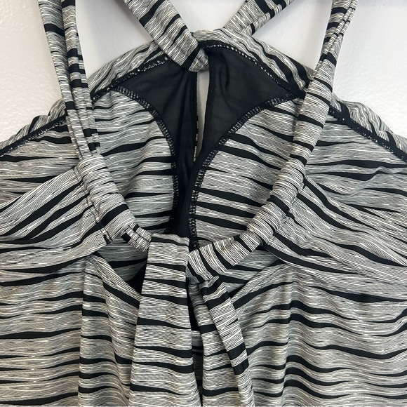 Athleta Kiki Printed Swim Halter Striped Dress Size Medium - Picture 9 of 12